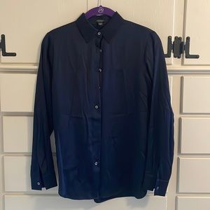 Ann Taylor, Blue Silk Blouse, Size XXSP